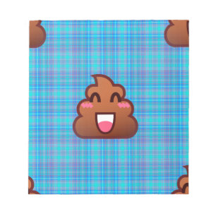 kariert gekackt Emoji Notizblock