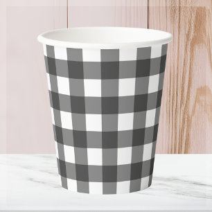Kariert Gingham Pappbecher