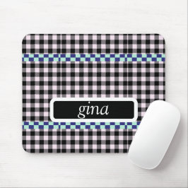 Kariert Gingham Personalisiert Mousepad