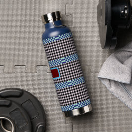 Kariert Gingham Personalisiert Trinkflasche