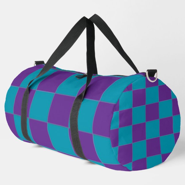 Kariert groß duffle bag (Linke Ecke)