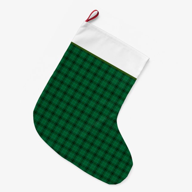 Kariert Großer Weihnachtsstrumpf (Vorderansicht (hängend))