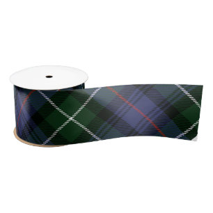 Kariert grüner rustikaler Tartan Satinband