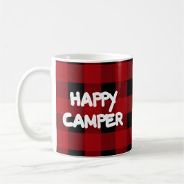 Kariert Happy Camper Red and Black Buffalo Kaffeetasse
