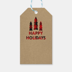 Kariert Happy Holidays Weihnachtsbaumen Kariert Kr Geschenkanhänger