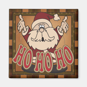Kariert Ho Ho Ho Holiday Weihnachtsgeschenk Magnet