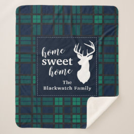 Kariert Holiday Clan Blackwatch Tartan Sherpadecke