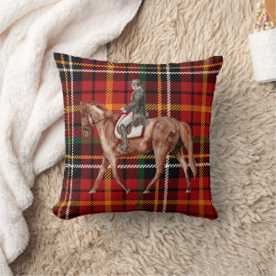 Kariert Holiday Jockey Horse Lover Pillow Kissen