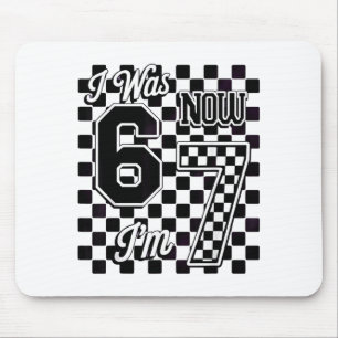 Kariert Ich war 6 jetzt bin ich 7 Geburtstag Siebe Mousepad