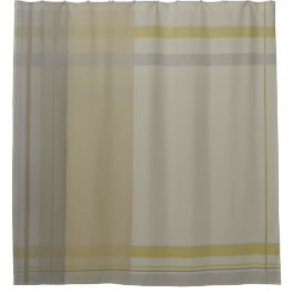 kariert in Gold, Silberkupfer, Grau und Beige Duschvorhang