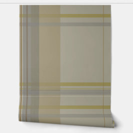 kariert in Gold, Silberkupfer, Grau und Beige Tapete