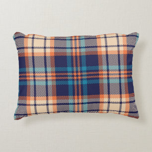 Kariert lebendig: Textildesign im Herbst Dekokissen