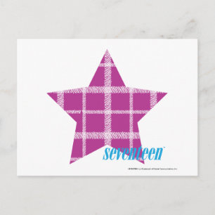 KARIERT LILA 3 POSTKARTE