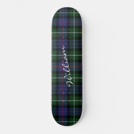 Kariert Lila Green Tartan McKenzie Personalisiert Skateboard