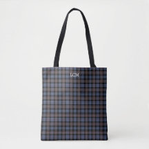 Kariert Mackenzie Tartan Monogram, blau und braun