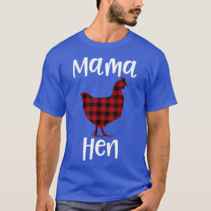 Kariert Mama Hen Flannel Chicken Funny Ranch Mama T-Shirt