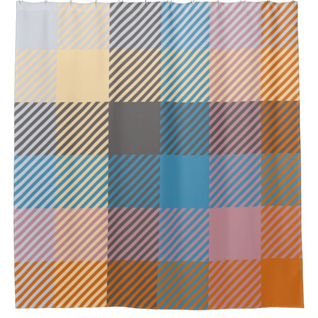 Kariert oder tartan Vintag abstrakt, Wohngestaltun Duschvorhang (Vorderseite)