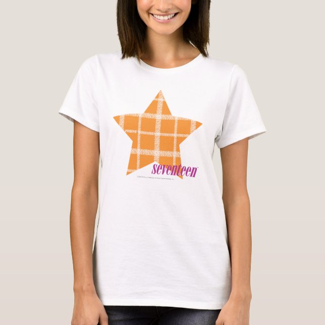 Kariert Orange 2 T-Shirt (Vorderseite)