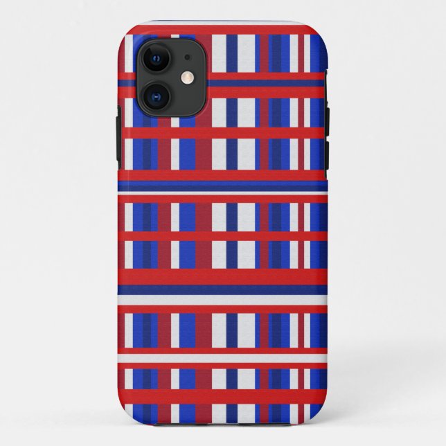 Kariert Patriot Case-Mate iPhone Hülle (Rückseite)