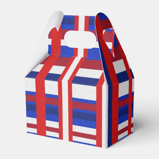 Kariert Patriot Geschenkschachtel (Rückseite)