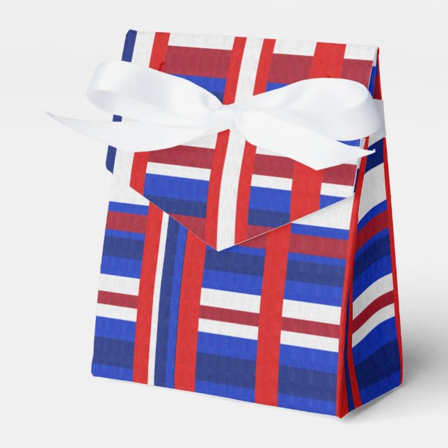 Kariert Patriot Geschenkschachtel (Vorderseite)