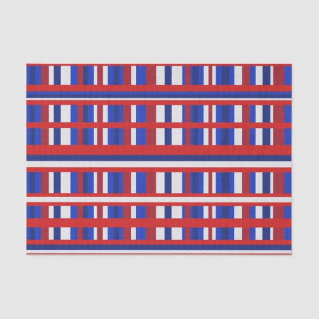 Kariert Patriot Seidenpapier (Vorderseite)