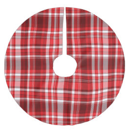 Kariert Polyester Weihnachtsbaumdecke