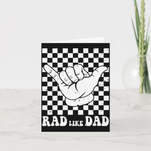 Kariert rad wie Papa Retro-Vatertag cooler Papa Karte