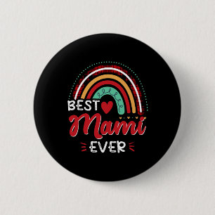 Kariert Rainbow Best Mami Ever Funny Mother Day Wo Button
