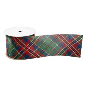 Kariert Red Green Clan MacCulloch Tartan Satinband
