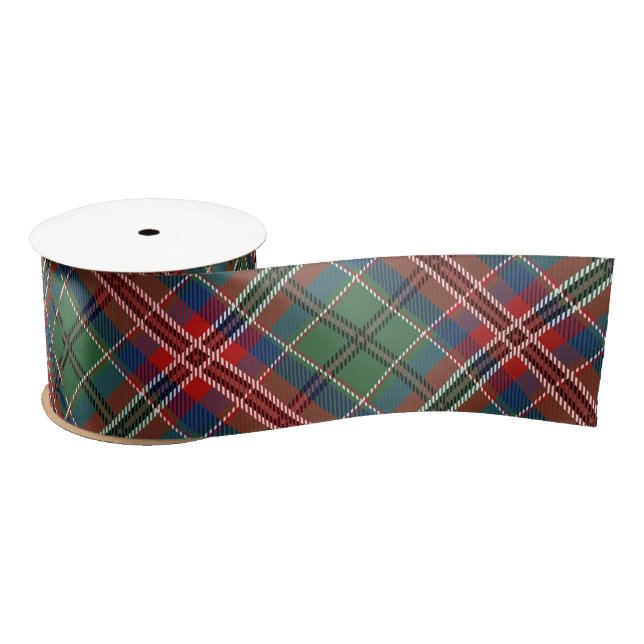 Kariert Red Green Clan MacCulloch Tartan Satinband (Spule)
