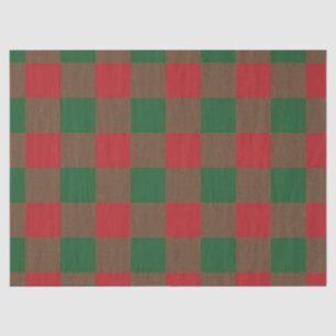 Kariert Red Green Seidenpapier