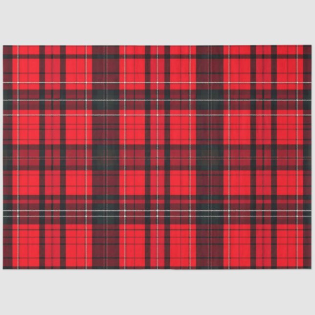 Kariert Red Traditional Tartan Popular Collection Seidenpapier (Vorderseite)