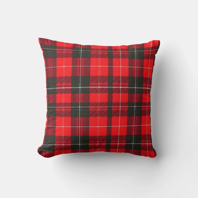 Kariert Red Traditional Tartan Trendy Collection Kissen (Vorderseite)