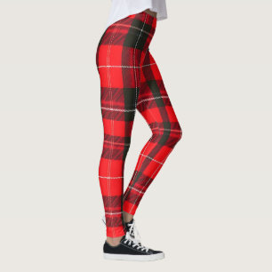 Kariert Red Traditional Tartan Trendy Collection Leggings