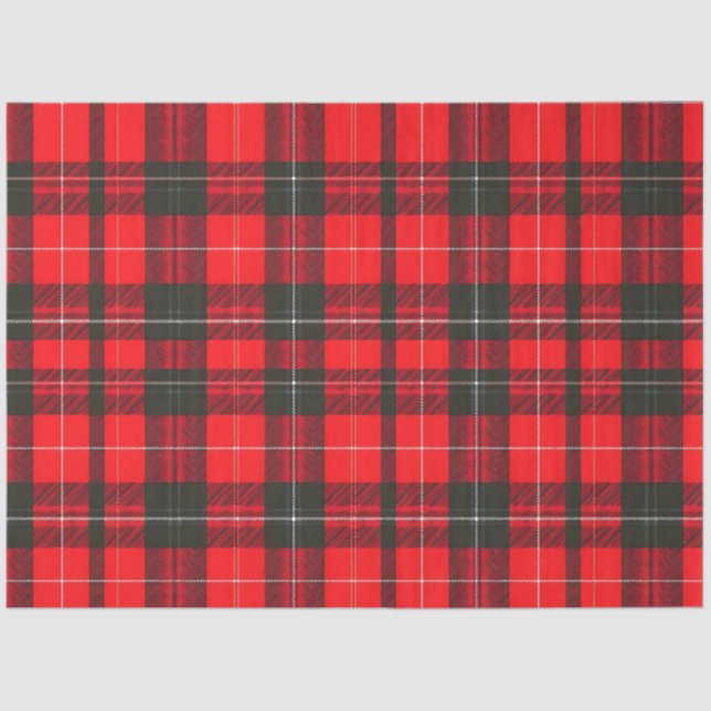 Kariert Red Traditional Tartan Trendy Collection Seidenpapier (Vorderseite)