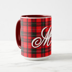 Kariert Red Traditional Tartan Trendy Collection Tasse