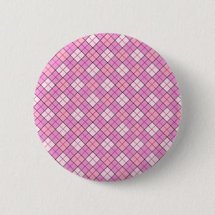 Kariert rosa button