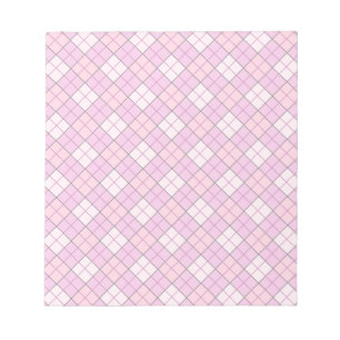 Kariert rosa notizblock