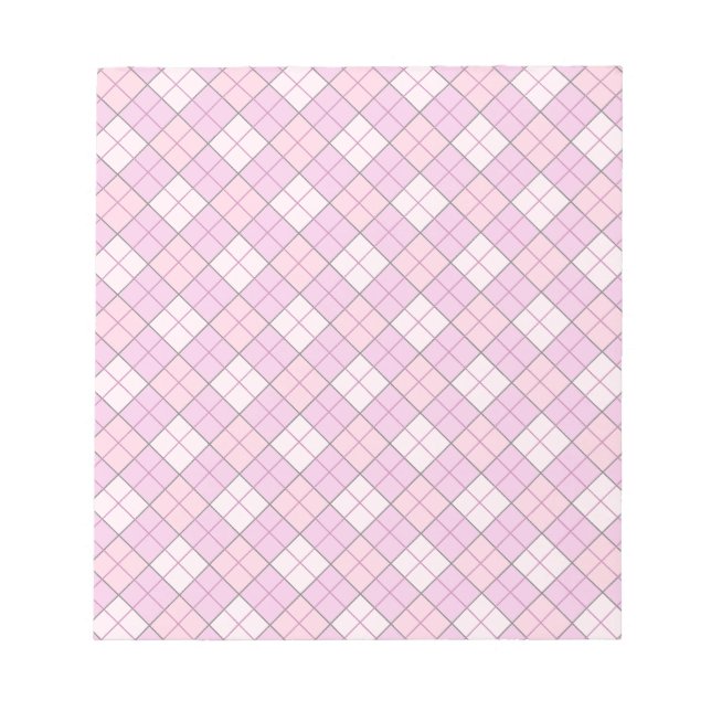 Kariert rosa notizblock (Vorderseite)