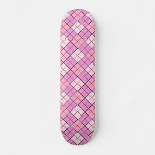 Kariert rosa skateboard