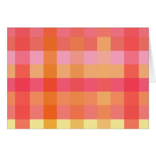 Kariert, rosa und orange