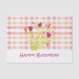 Kariert, rosa und pfirsichfarben seidenpapier