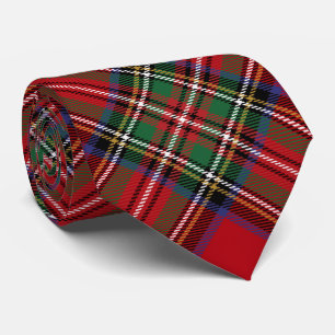 Kariert Rustic Red Green Classic Stewart Tartan Krawatte