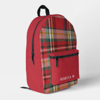 Kariert Rustikal-Preppy Red Personalisiert