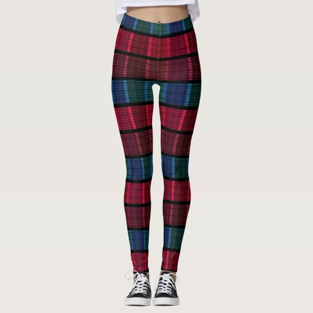 Kariert, schön kariert, bunt kariert, tartan leggings (Vorderseite)