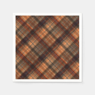 Kariert schottischer Tartan-Orange-Klassiker Serviette