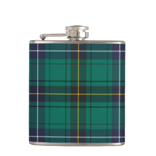 Kariert Scottish Clan Henderson Green Black Karo Flachmann