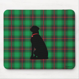 Kariert Scottish Tartan Green Dog Herz Cool Mousepad