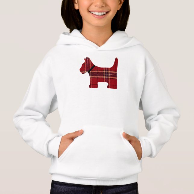 Kariert Scotty Hund Sweatshirt (Vorderseite)